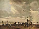 Jan Van Goyen Famous Paintings - View of The Hague in Winter